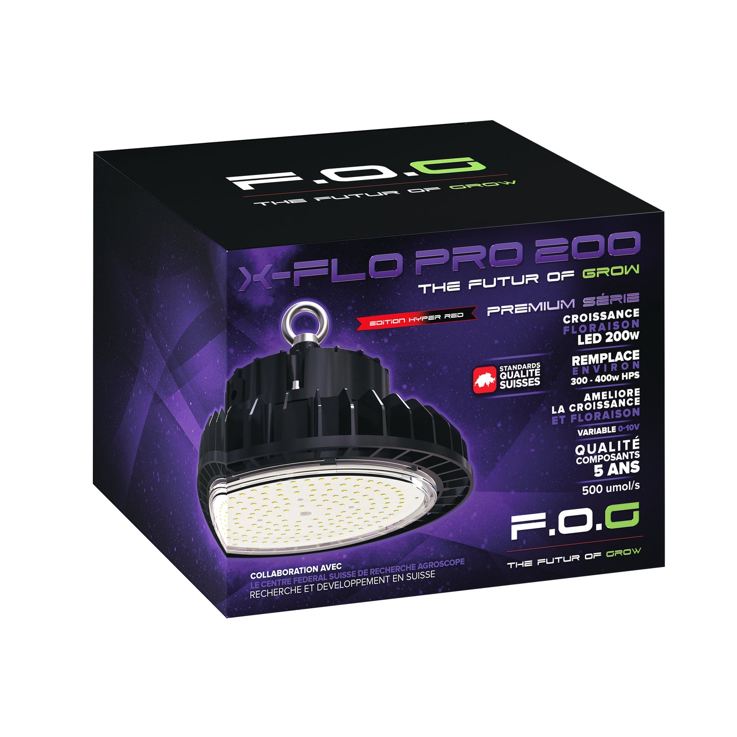 F.O.G. X‑Flo Pro 200 W – 2.5 Hyper Red mit Dimmer - Bavarian Cannaseur