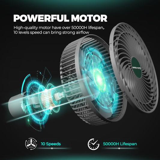 🌬️ Mars Hydro M6 Grow Tent Clip Fan – 6" Auto-Oscillating Fan - Bavarian Cannaseur