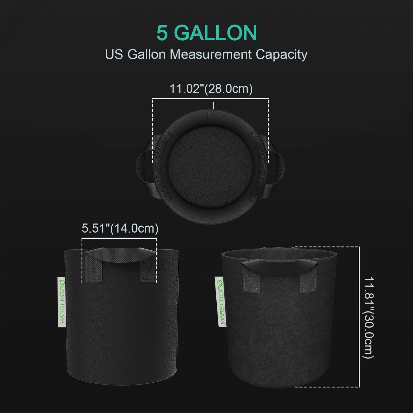 Mars Hydro Grow Bag 5 Gallonen/19 Liter - Bavarian Cannaseur