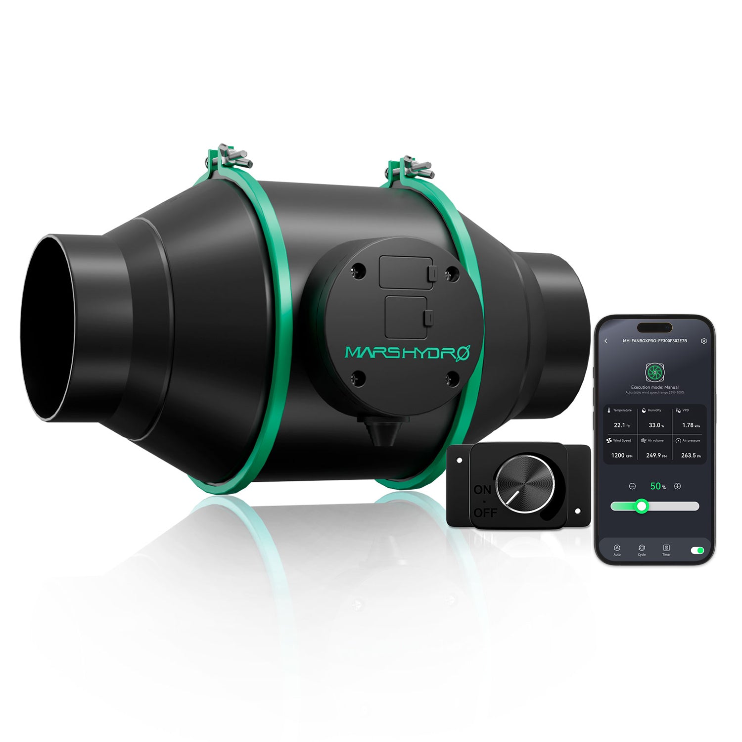 Mars Hydro iFresh Rohrlüfter mit App-Steuerung - Bavarian Cannaseur
