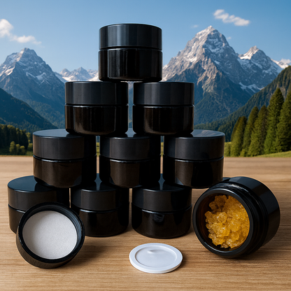 5 ml UV-beständiges Konzentratglas – Schwarz & absolut luftdicht - Bavarian Cannaseur