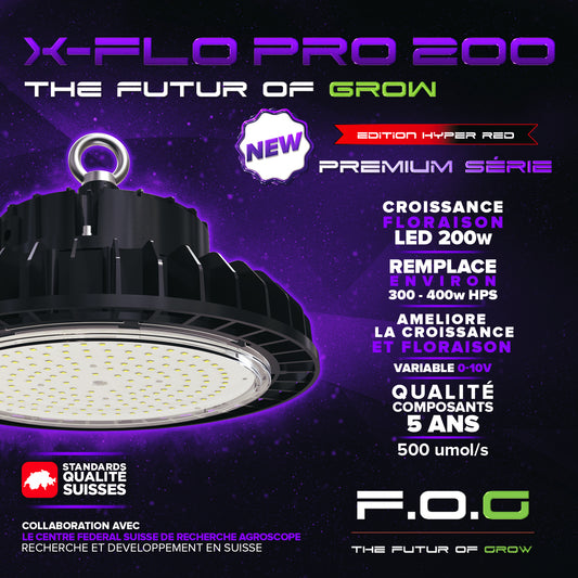 F.O.G. X‑Flo Pro 200 W – 2.5 Hyper Red mit Dimmer - Bavarian Cannaseur