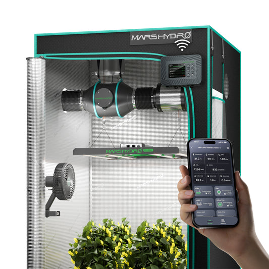 Mars Hydro FC-3000 Growzelt-Set mit iControl, Abluftfilter und Clip-Ventilator