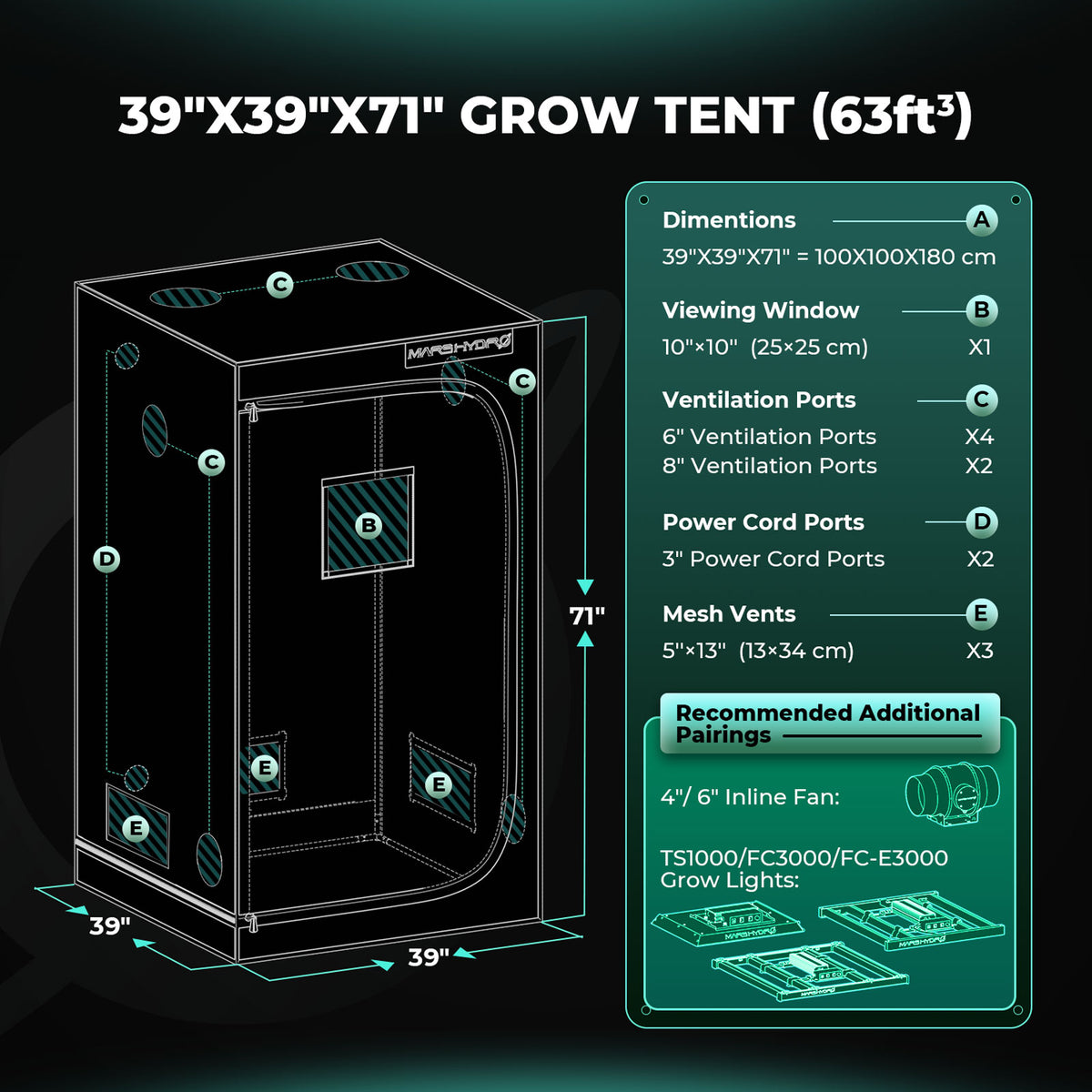 🌱 Mars Hydro Growzelte in verschiedenen Varianten - Bavarian Cannaseur